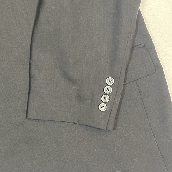 Pronto Uomo Men's Black 100% Wool Blazer Jacket Classic Style – Size 48 Regular - Picture 9 of 16